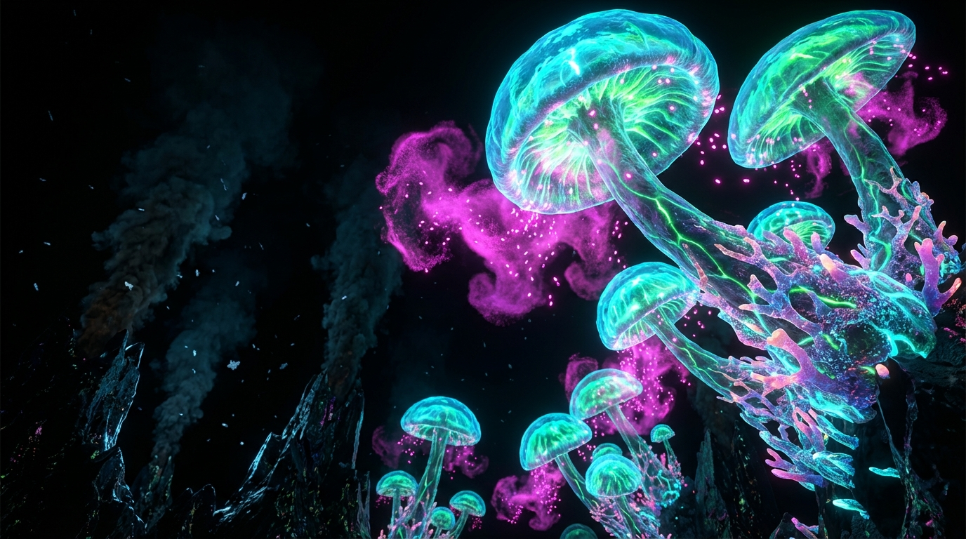 Generated artwork from abyssal-phosphor-mycology