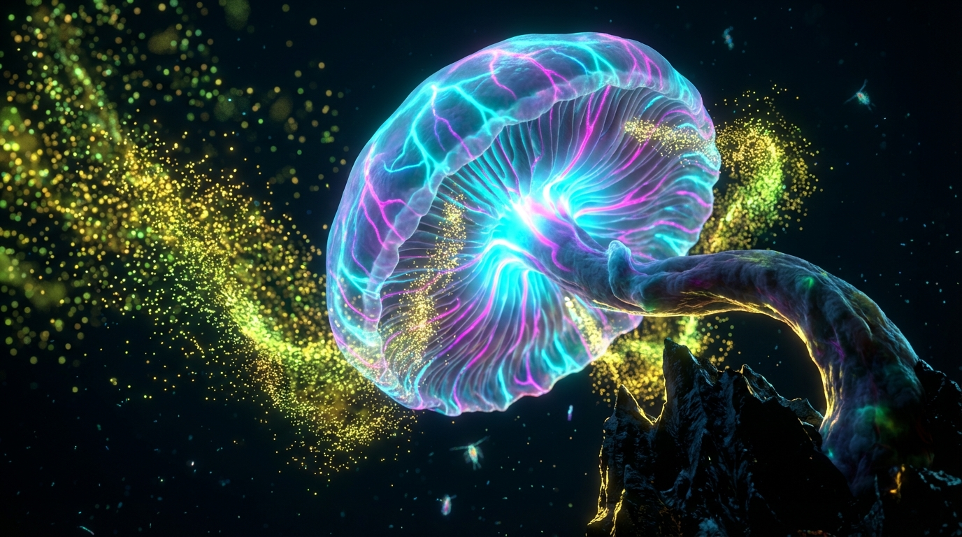 Generated artwork from abyssal-phosphor-mycology