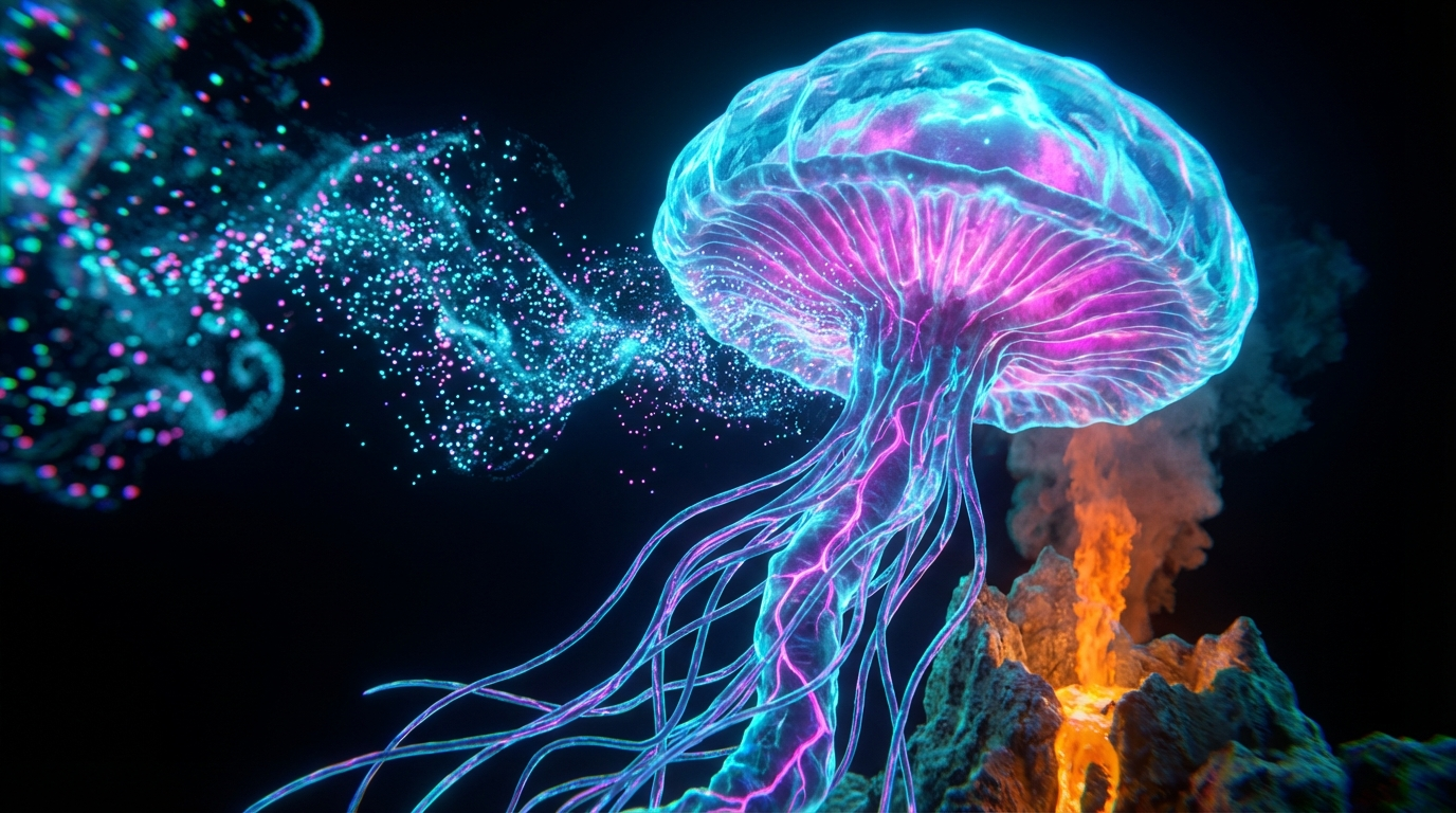 Generated artwork from abyssal-phosphor-mycology