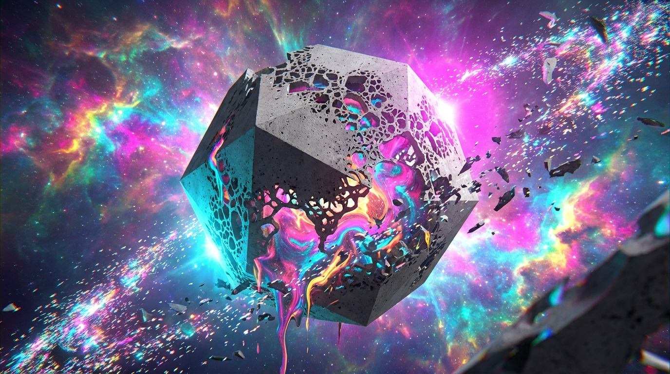 Generated artwork from aether-scorched-concrete-lace