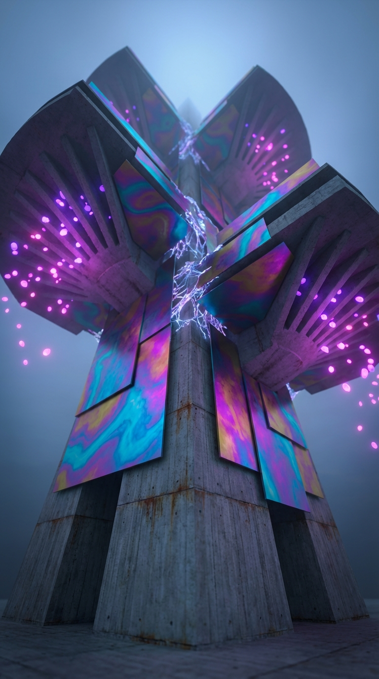 Generated artwork from anodized-mycological-brutalism