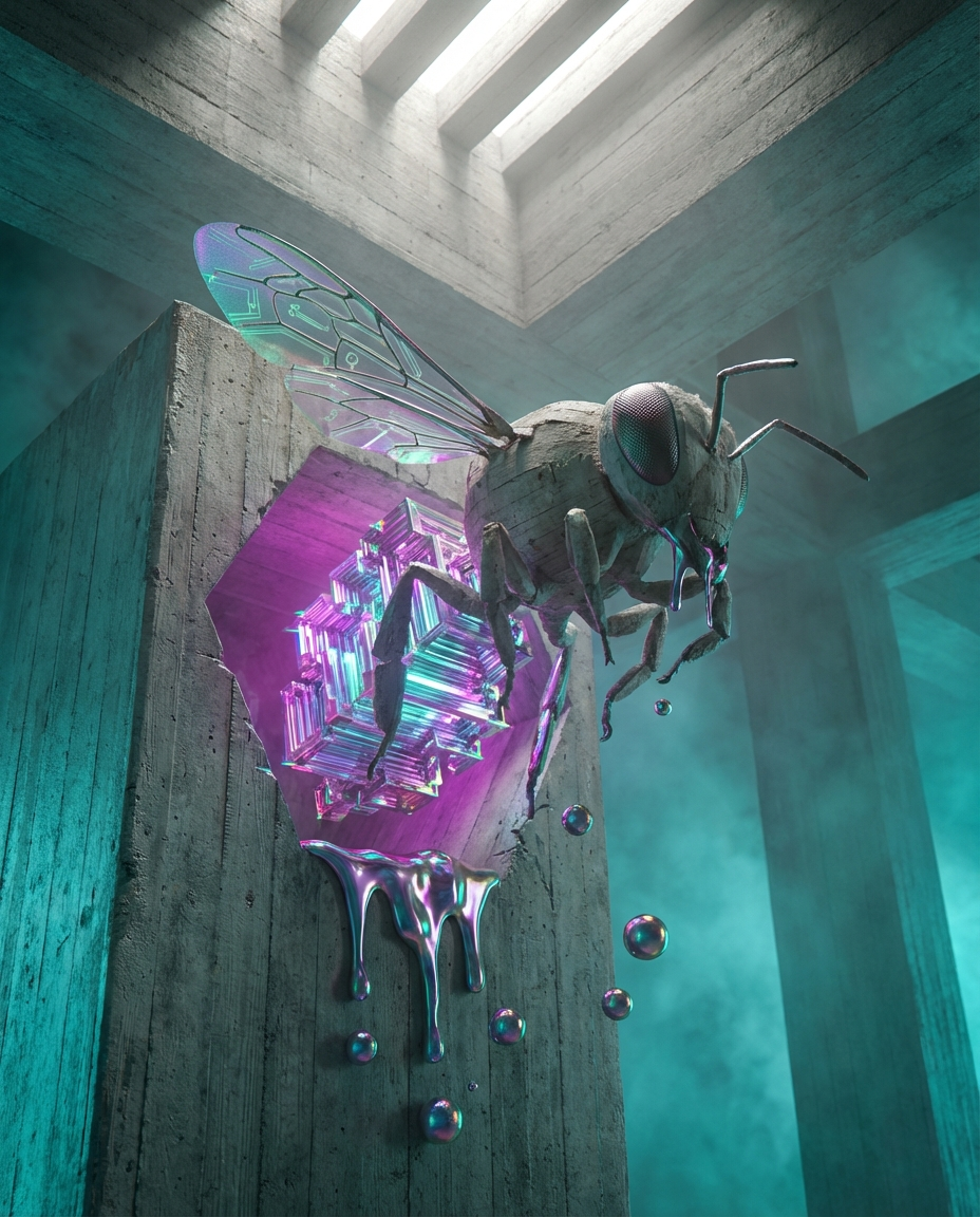 Generated artwork from bismuth-brutalist-apiary