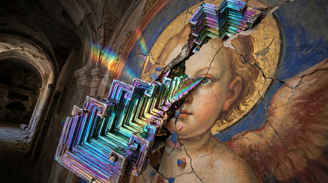 Generated artwork from bismuth-corrupted-frescoes