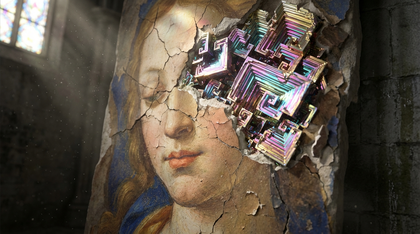 Generated artwork from bismuth-corrupted-frescoes