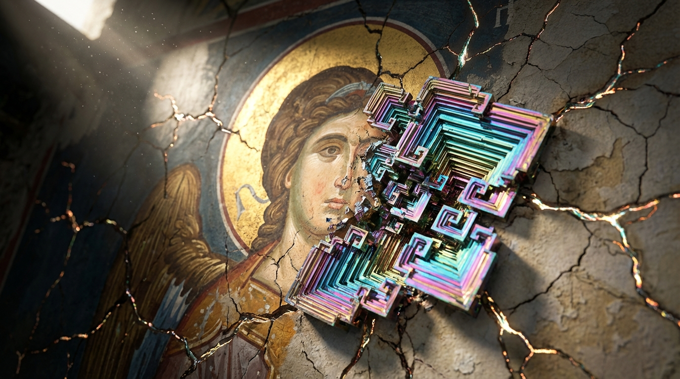 Generated artwork from bismuth-corrupted-frescoes