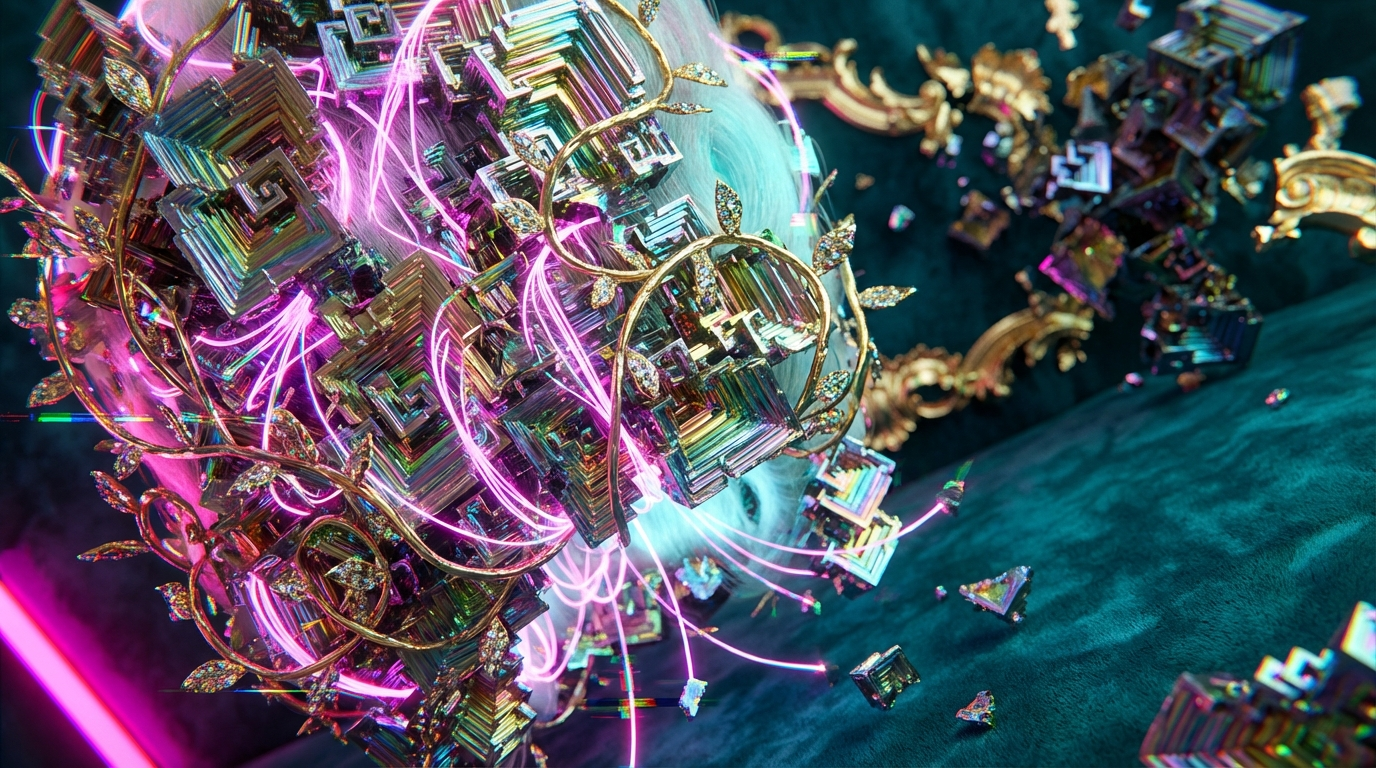 Generated artwork from bismuth-rococo-overgrowth