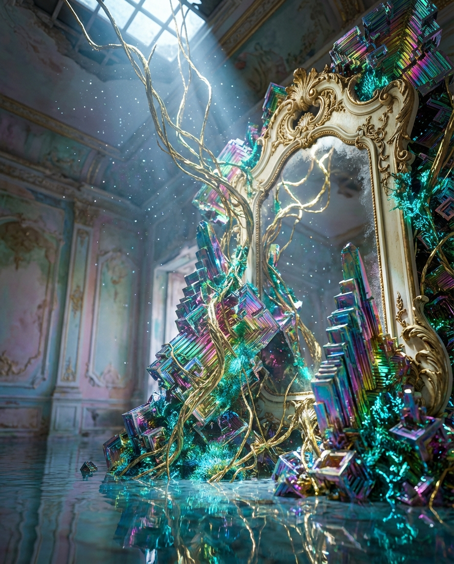 Generated artwork from bismuth-rococo-overgrowth