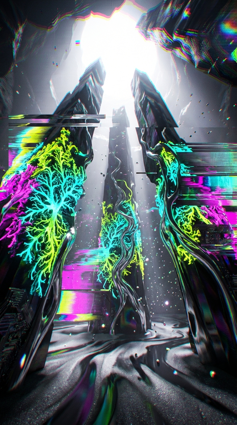 Generated artwork from ferromagnetic-lichen-spires