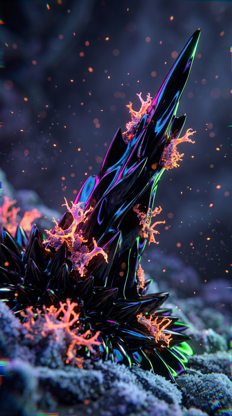 Generated artwork from ferromagnetic-lichen-spires