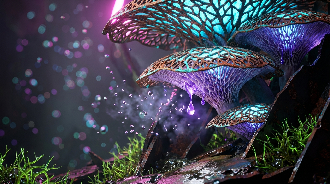 Generated artwork from ferrous-lace-mycology