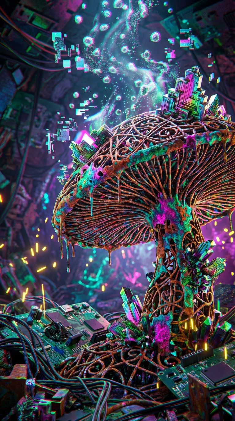 Generated artwork from ferrous-lace-mycology