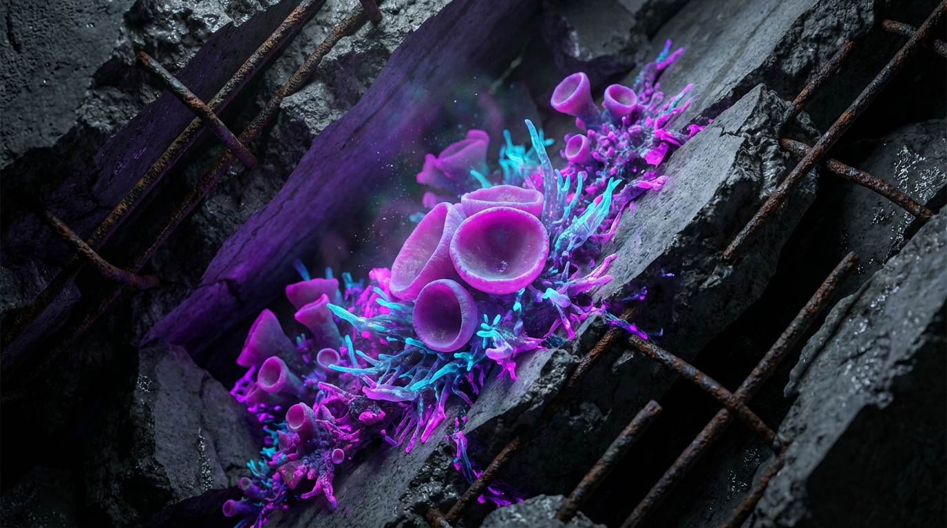 Generated artwork from fluorescent-lichen-brutalism