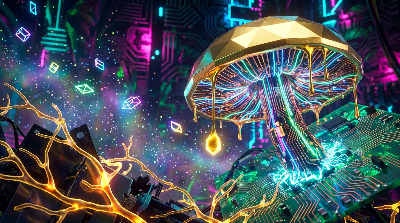 Generated artwork from gilded-mycelial-circuitry