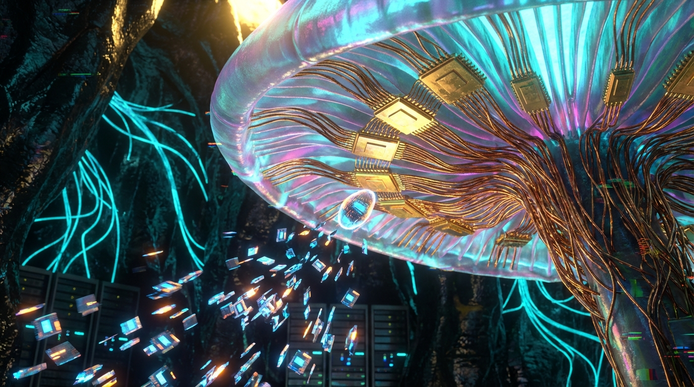 Generated artwork from gilded-mycelial-circuitry