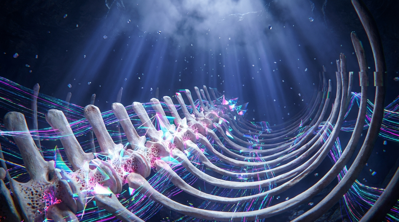 Generated artwork from holographic-bone-tapestry