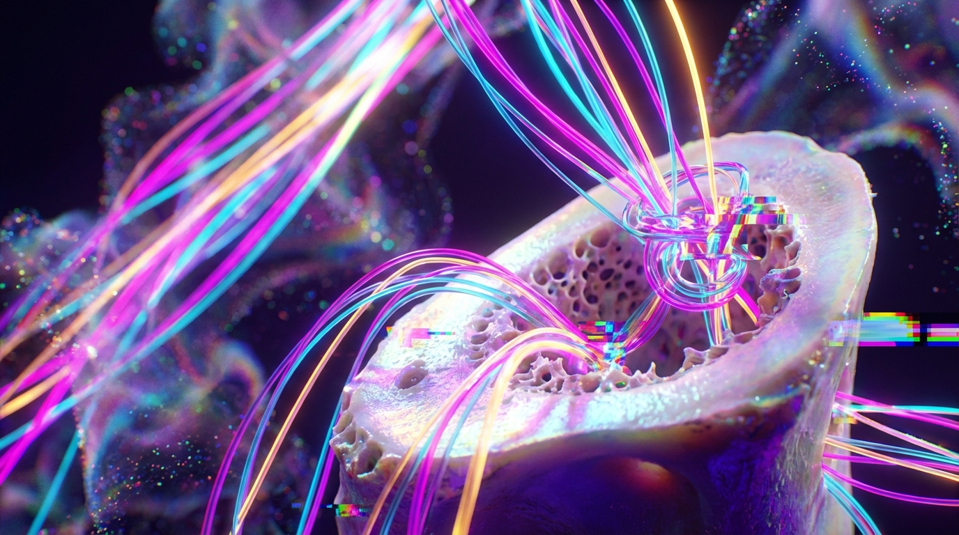 Generated artwork from holographic-bone-tapestry