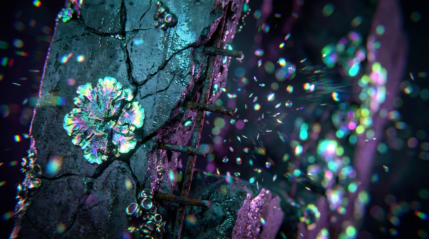 Generated artwork from holographic-lichen-brutalism