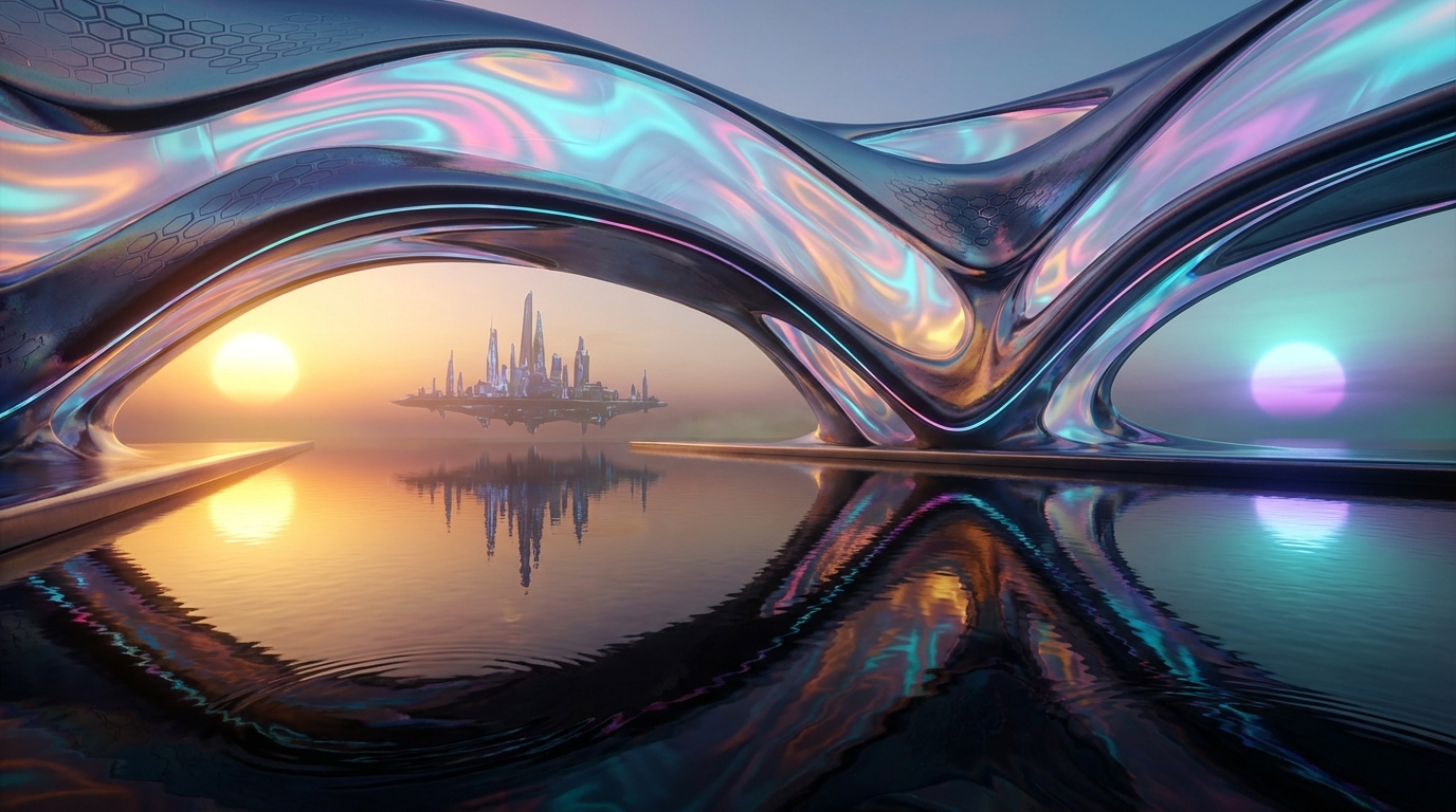Generated artwork from iridescent-architecture