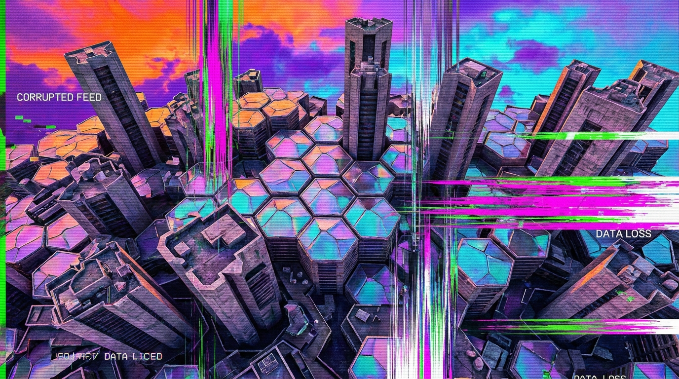 Generated artwork from iridescent-chitin-brutalism