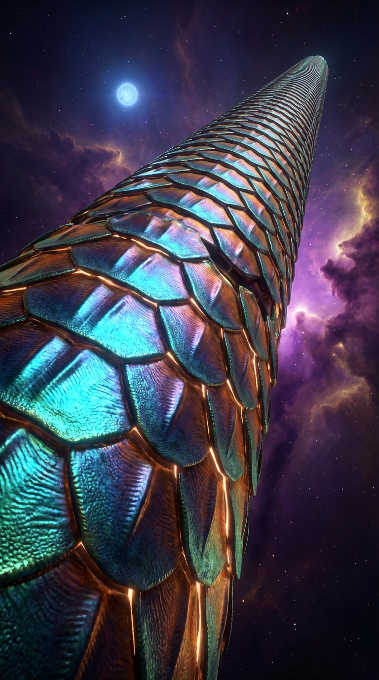 Generated artwork from iridescent-chitin-brutalism