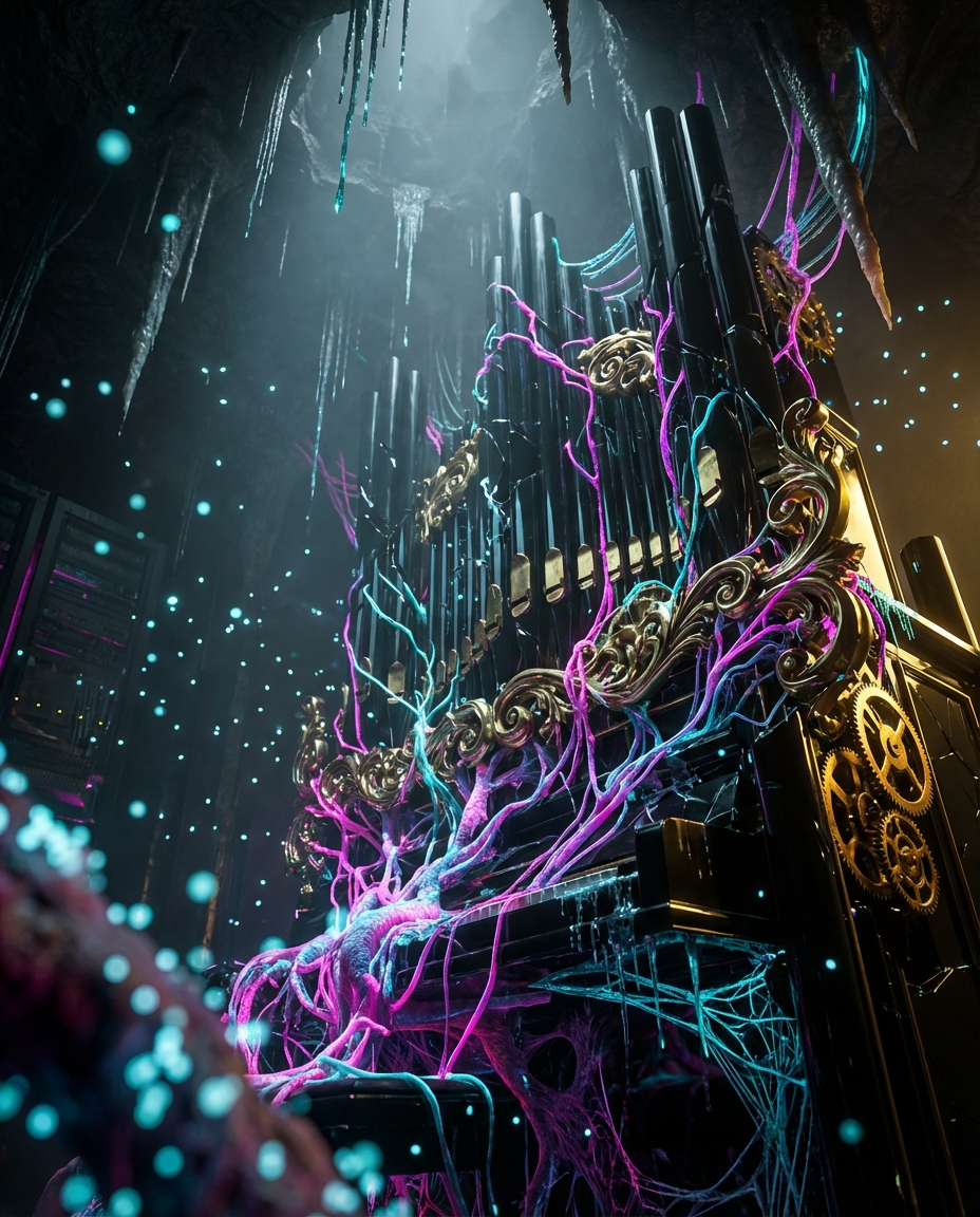 Generated artwork from obsidian-mycelium-cyber-baroque