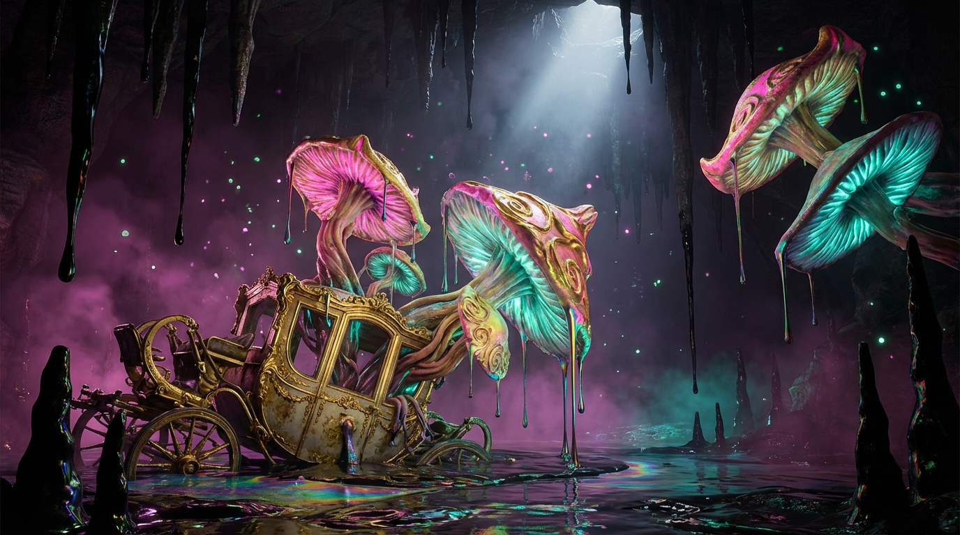 Generated artwork from petroleum-rococo-mycology