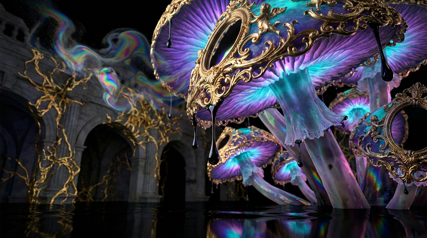 Generated artwork from petroleum-rococo-mycology