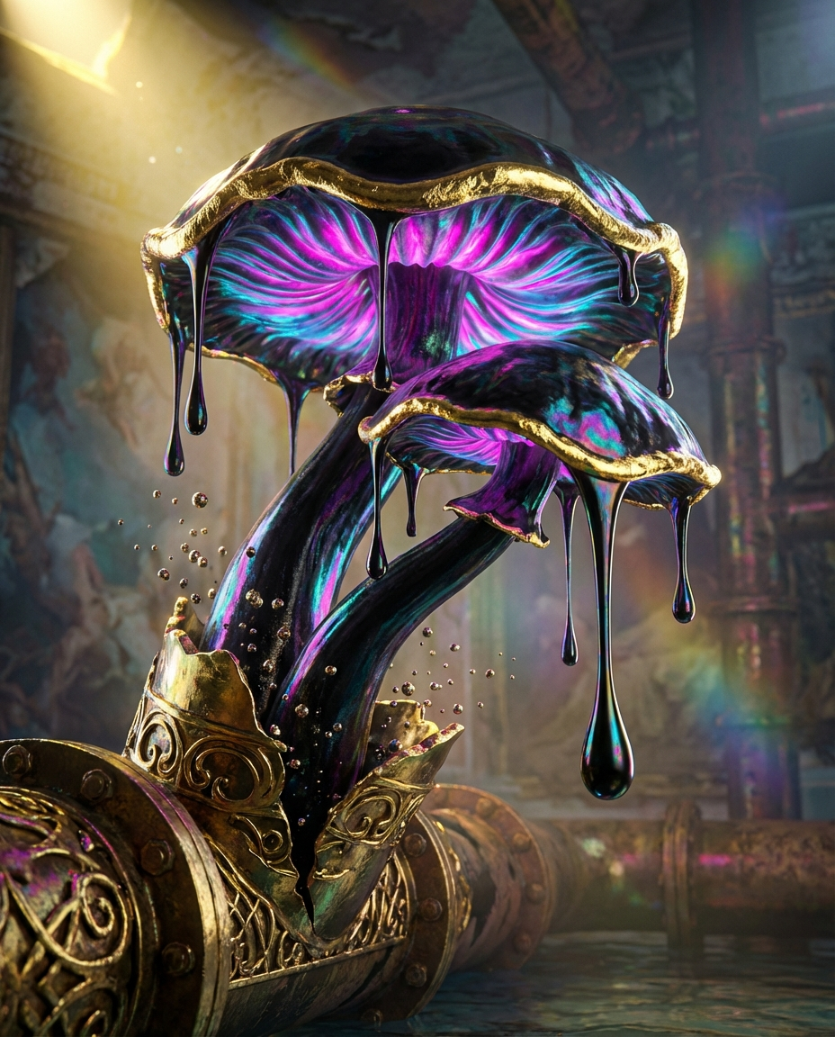 Generated artwork from petroleum-rococo-mycology