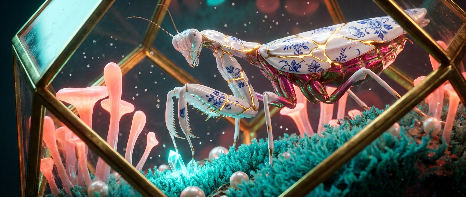 Generated artwork from porcelain-chitin-dioramas