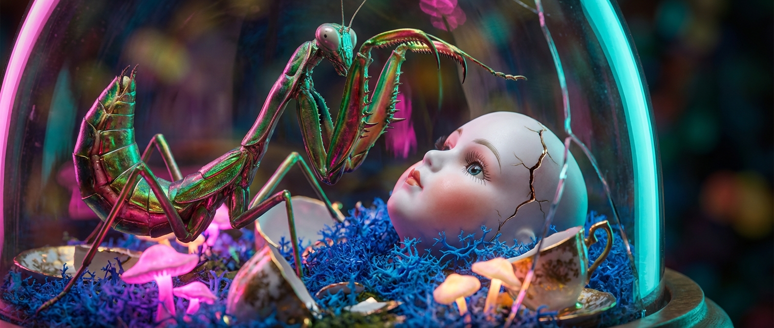 Generated artwork from porcelain-chitin-dioramas