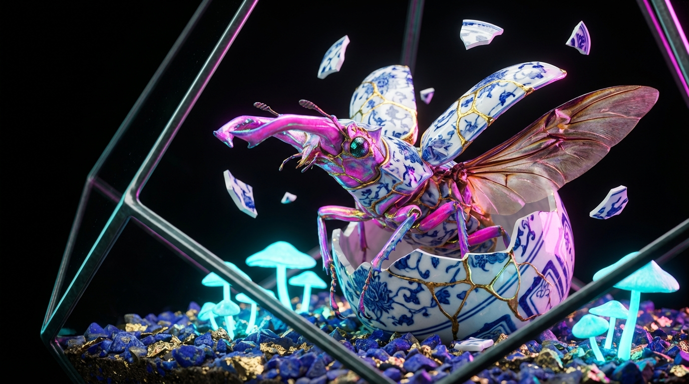 Generated artwork from porcelain-chitin-dioramas