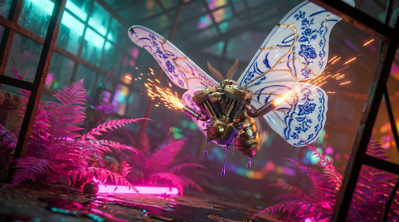 Generated artwork from porcelain-dieselpunk-entomology