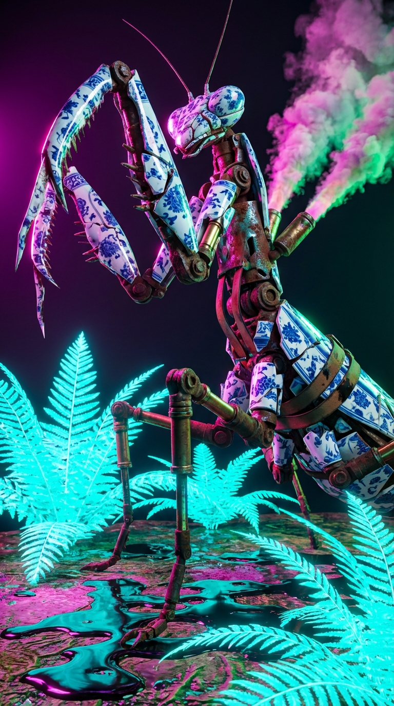 Generated artwork from porcelain-dieselpunk-entomology