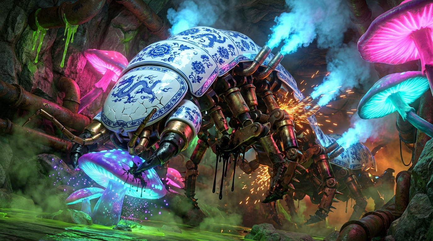 Generated artwork from porcelain-dieselpunk-entomology