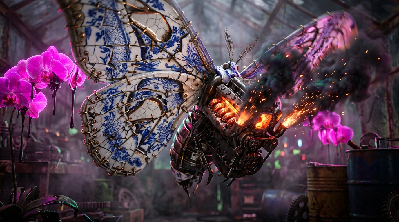 Generated artwork from porcelain-dieselpunk-entomology