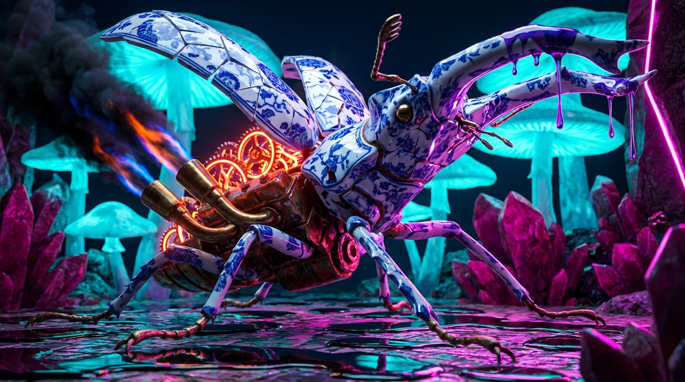 Generated artwork from porcelain-dieselpunk-entomology