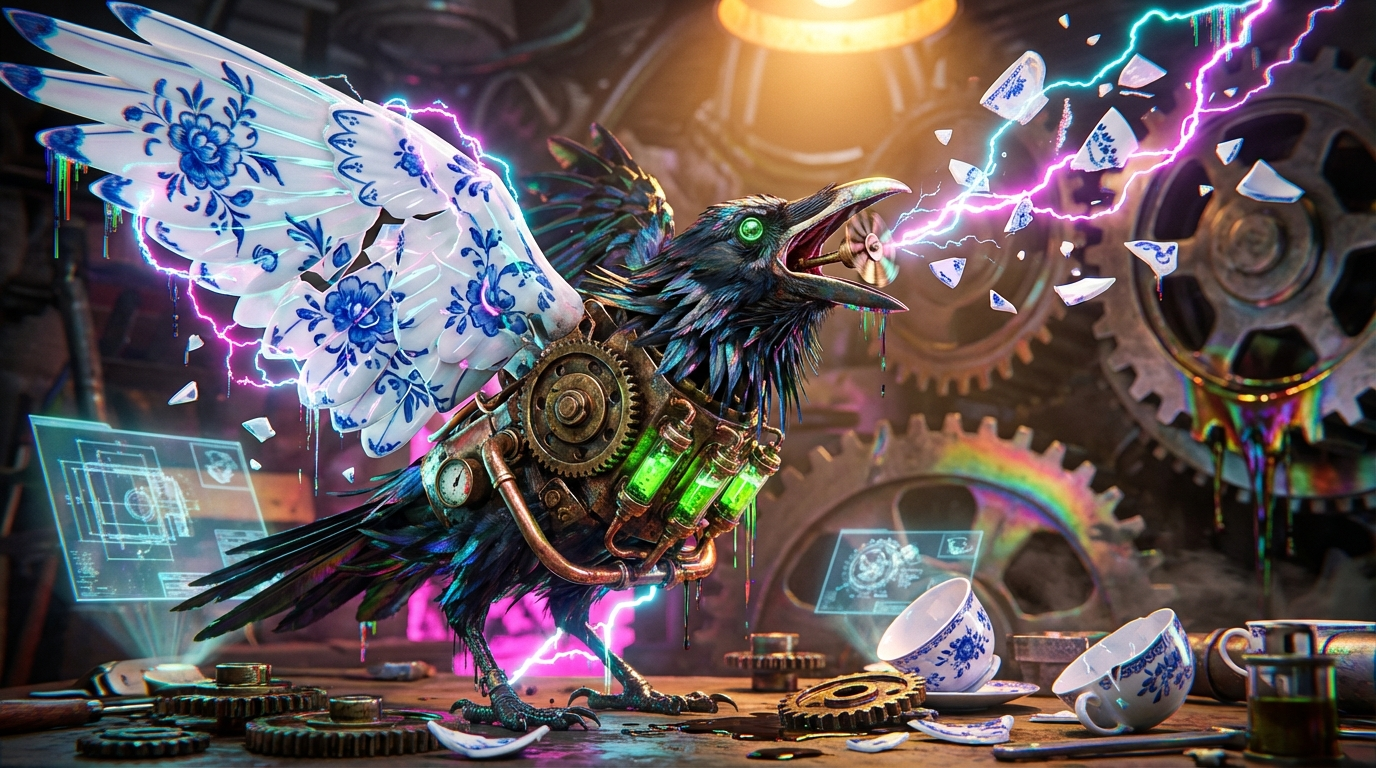 Generated artwork from porcelain-dieselpunk-taxidermy