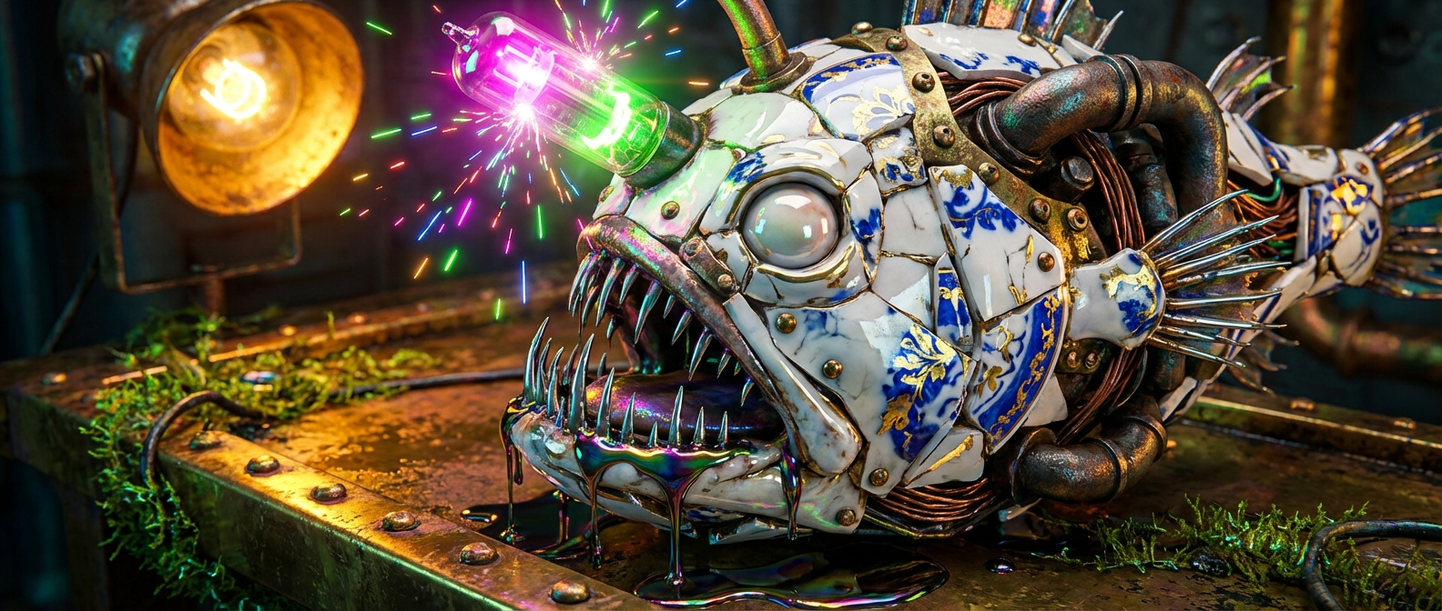 Generated artwork from porcelain-dieselpunk-taxidermy