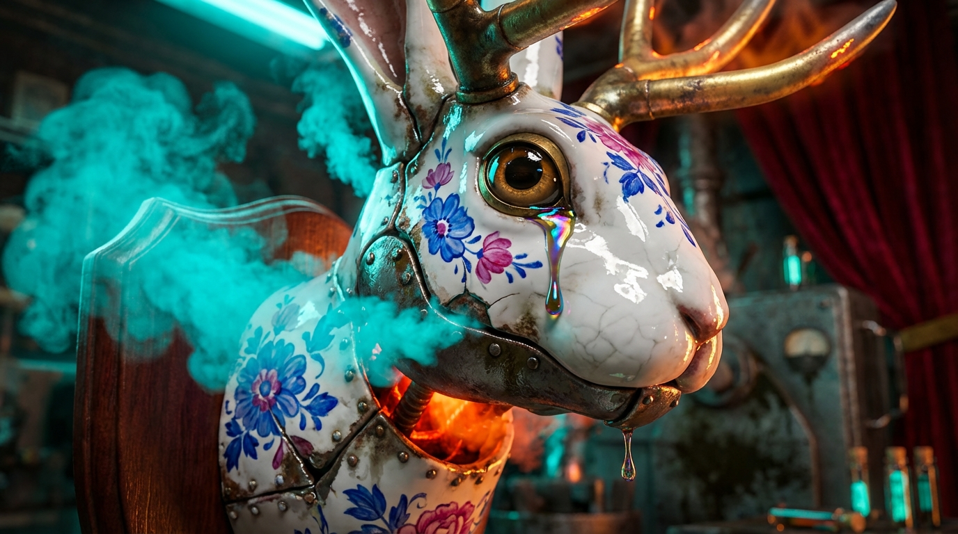 Generated artwork from porcelain-dieselpunk-taxidermy