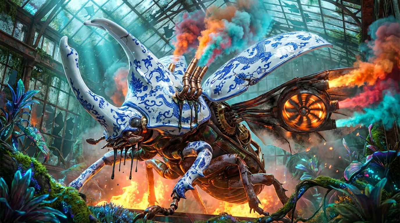 Generated artwork from porcelain-dieselpunk-taxidermy