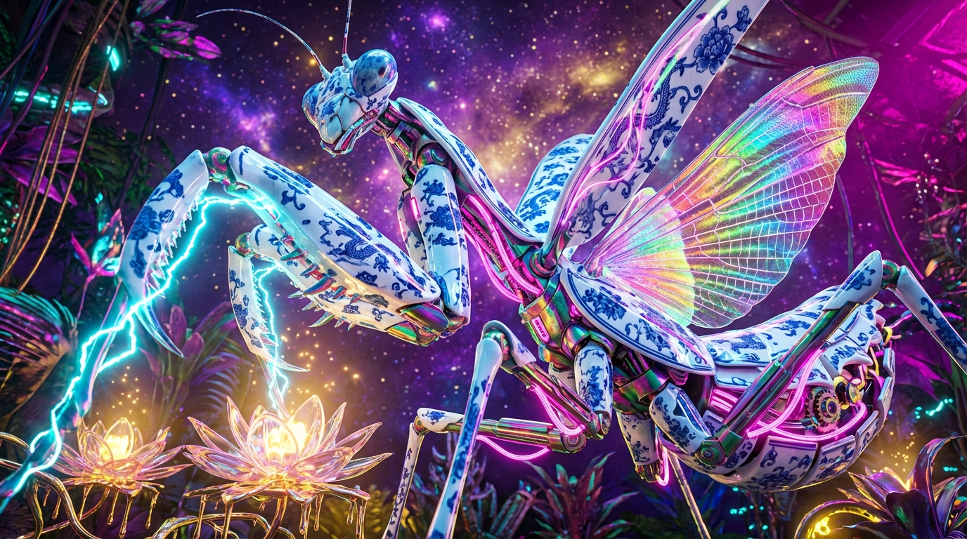 Generated artwork from porcelain-mecha-entomology