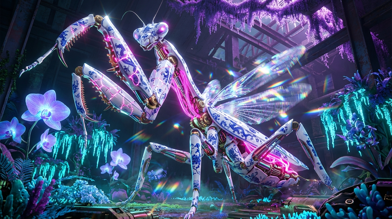 Generated artwork from porcelain-mecha-entomology