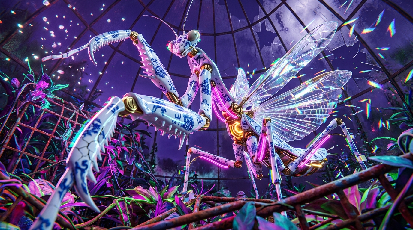 Generated artwork from porcelain-mecha-entomology