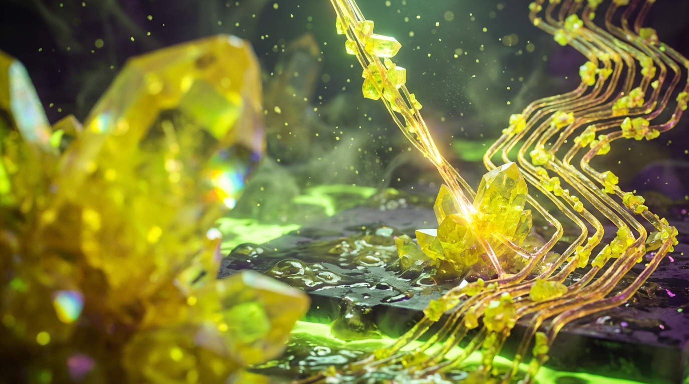 Generated artwork from sulfur-soaked-silk-circuitry