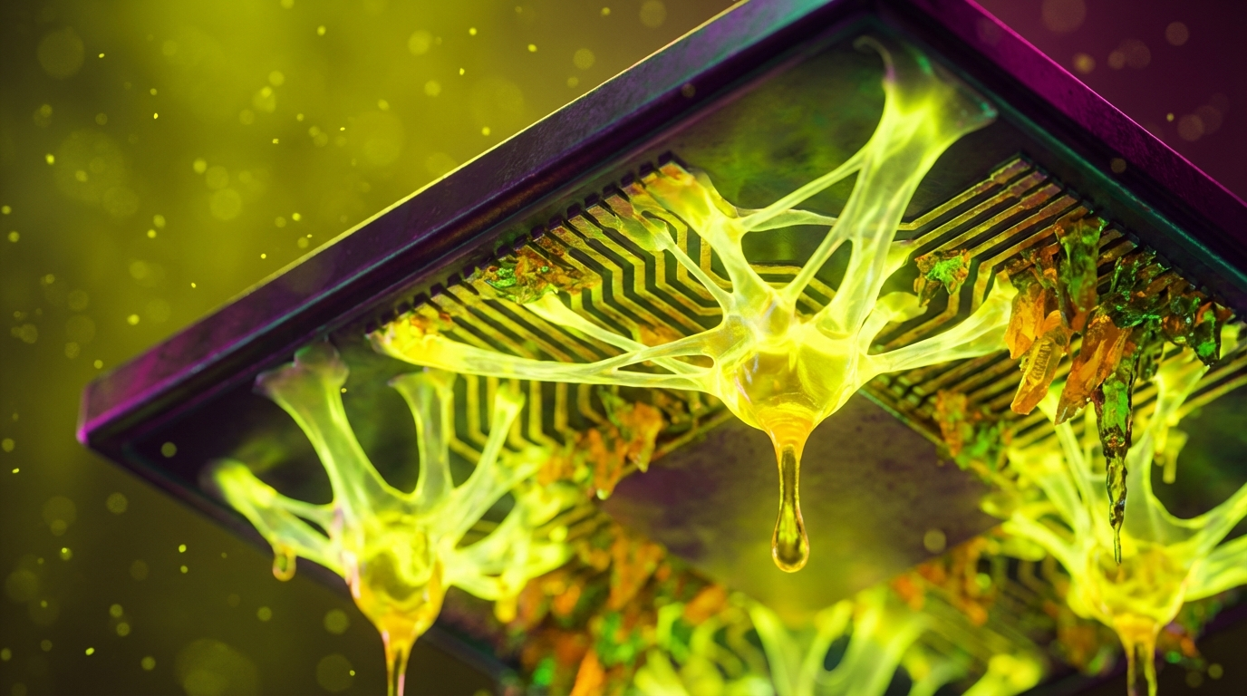 Generated artwork from sulfur-soaked-silk-circuitry