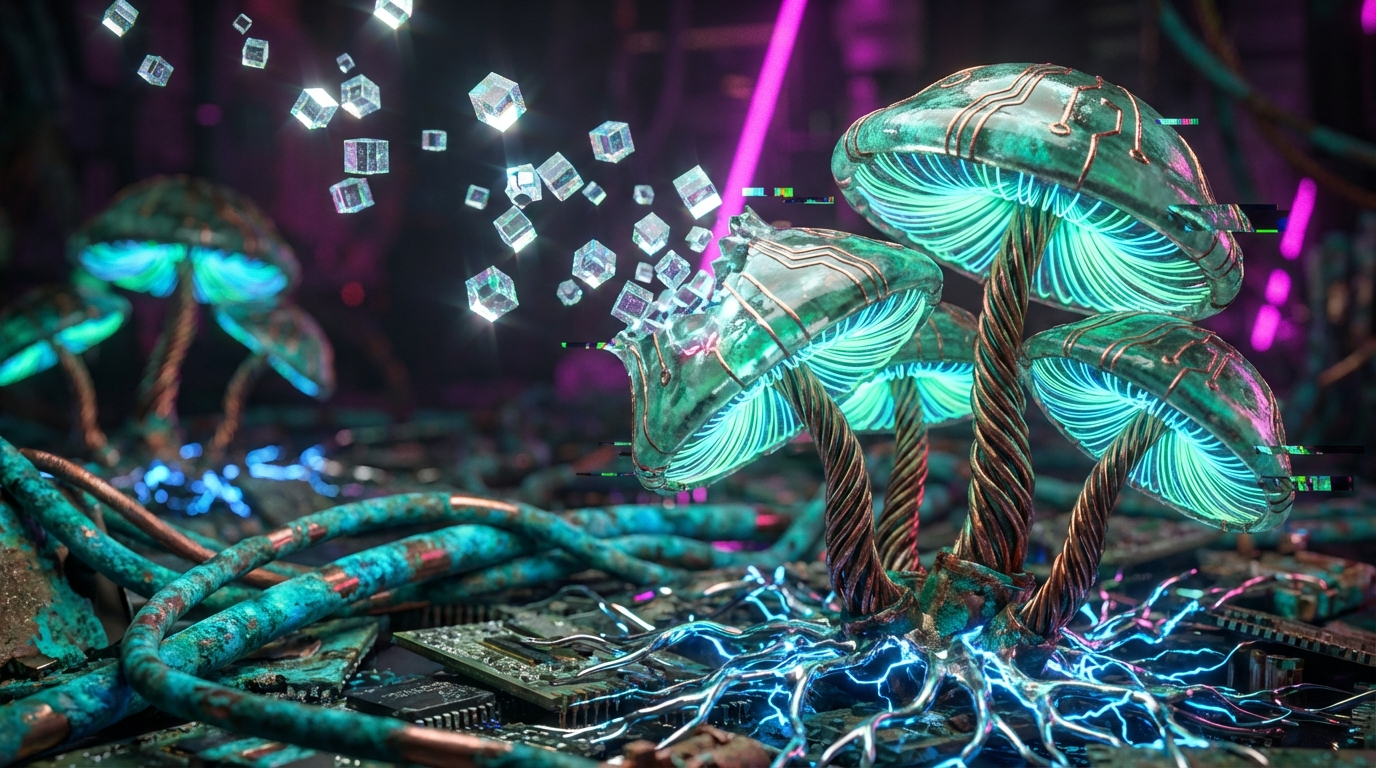 Generated artwork from verdigris-digital-mycology